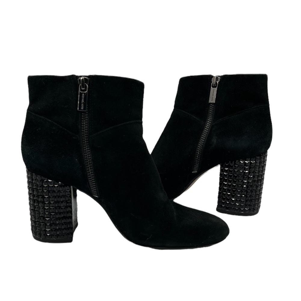 MICHAEL Michael Kors Black Arabella Studded Heel Ankle Boots Size 7.5 Women’s